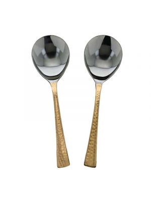 12 x Copper serving spoons
