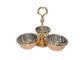 Copper Pickle stand with 3 compartments ( Pack of 2 pcs)
